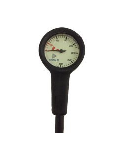 Manometer med konsoll 63mm 360 Bar 80cm gummislange